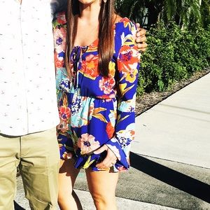 Bright floral romper! Great for summer!